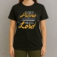 As for Me and My Piano We Will Serve The Lord Christian T-Shirt thumb 4