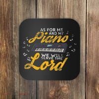 As for Me and My Piano We Will Serve The Lord Christian Coaster thumb 0