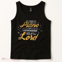 As for Me and My Piano We Will Serve The Lord Christian Tank Top thumb 2