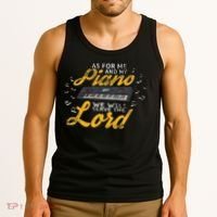 As for Me and My Piano We Will Serve The Lord Christian Tank Top thumb 3