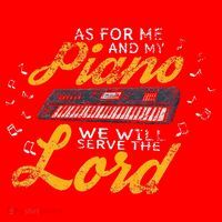 As for Me and My Piano We Will Serve The Lord Christian Santa Hat thumb 1