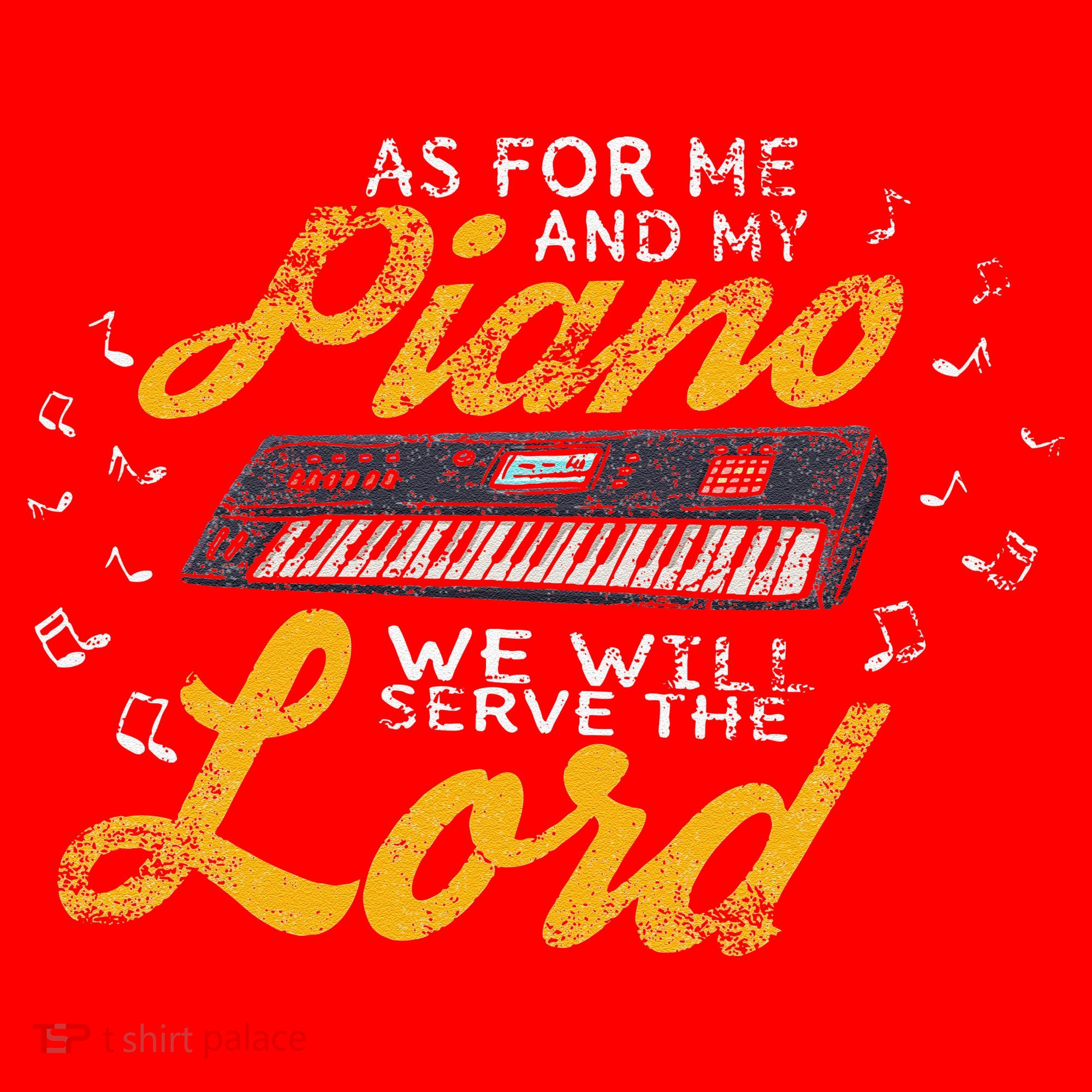 As for Me and My Piano We Will Serve The Lord Christian Santa Hat