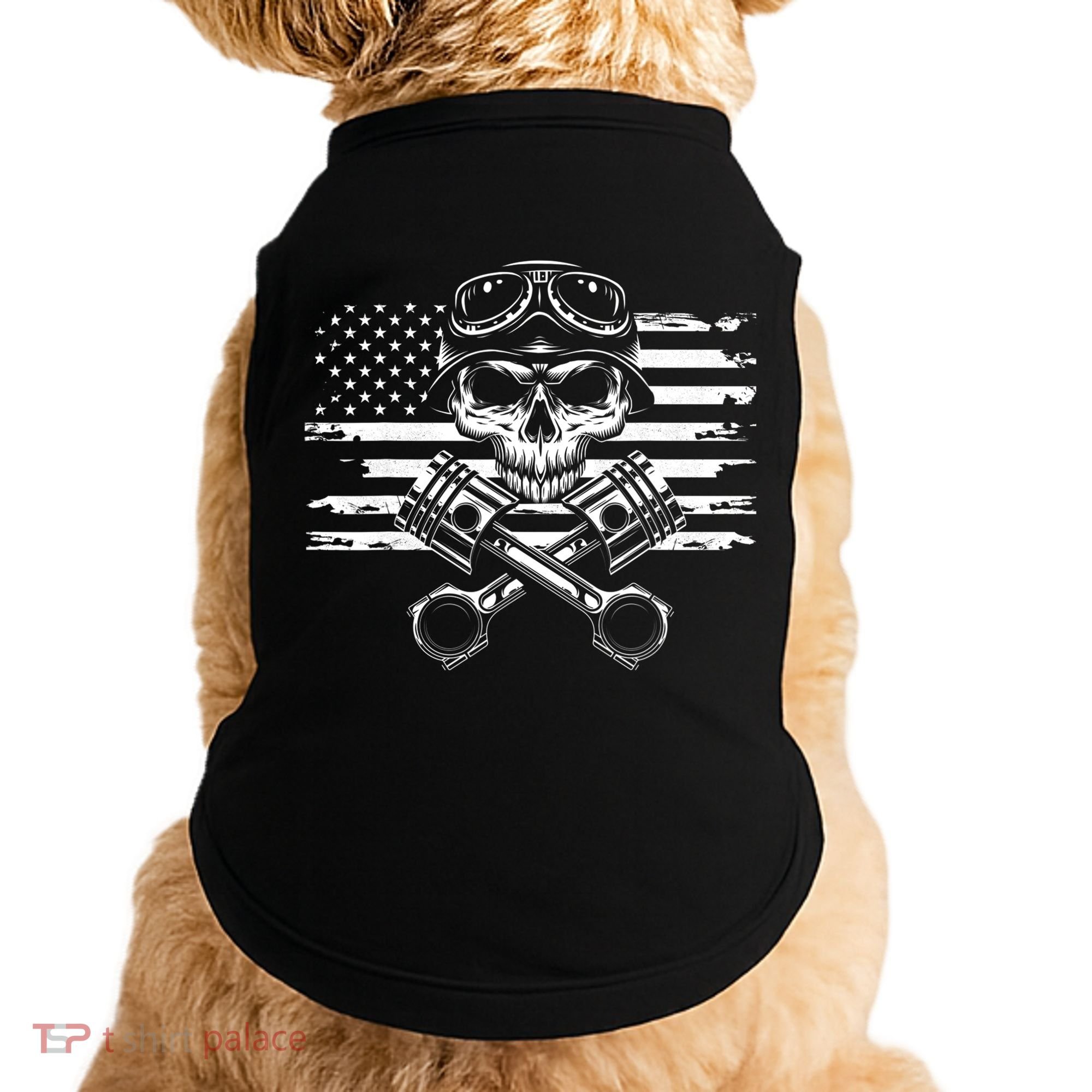 American Flag Motorcycle Apparel Motorcycle Doggie Tank