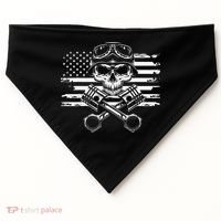 American Flag Motorcycle Apparel Motorcycle USA-Made Doggie Bandana thumb 0