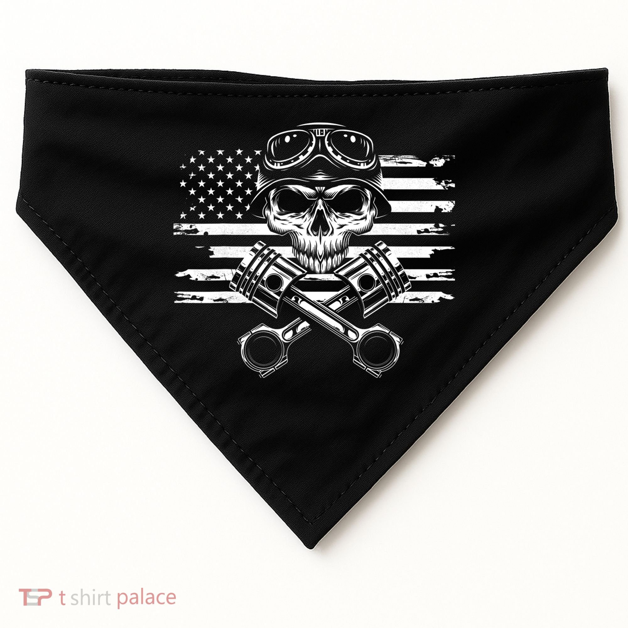American Flag Motorcycle Apparel Motorcycle USA-Made Doggie Bandana