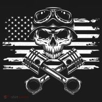 American Flag Motorcycle Apparel Motorcycle USA-Made Doggie Bandana thumb 2