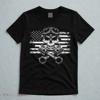 American Flag Motorcycle Apparel Motorcycle T-Shirt thumb 5
