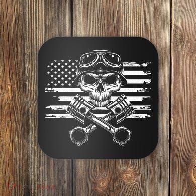 American Flag Motorcycle Apparel Motorcycle Coaster