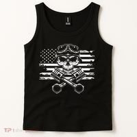 American Flag Motorcycle Apparel Motorcycle Tank Top thumb 2
