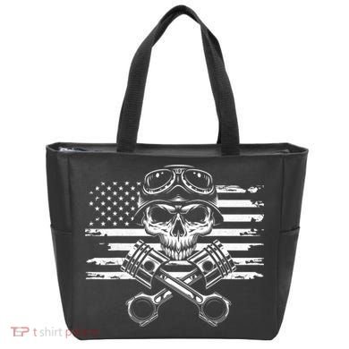 American Flag Motorcycle Apparel Motorcycle Tote Bag