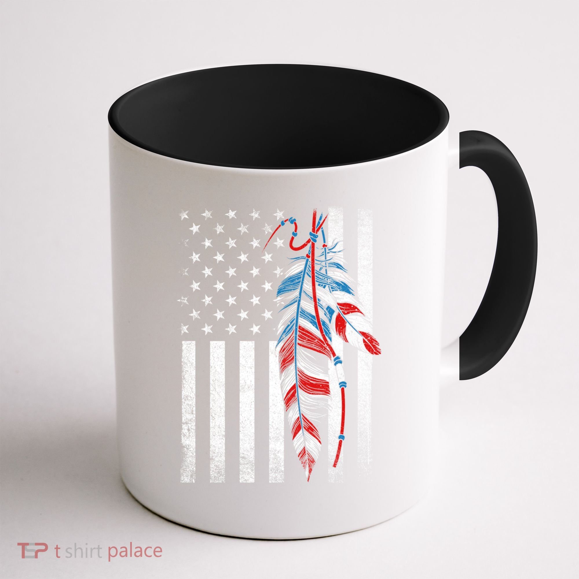 American Flag - Native Feather Month Indigenous Funny Gift Coffee Mug