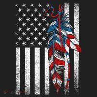 American Flag - Native Feather Month Indigenous Funny Gift Beanie thumb 2