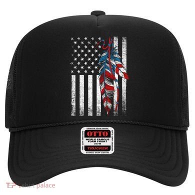 American Flag - Native Feather Month Indigenous Funny Gift Hat