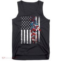American Flag - Native Feather Month Indigenous Funny Gift Tank Top thumb 0