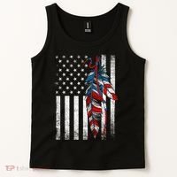 American Flag - Native Feather Month Indigenous Funny Gift Tank Top thumb 2