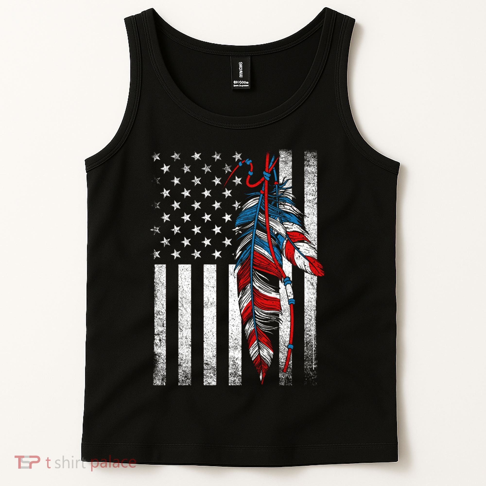 American Flag - Native Feather Month Indigenous Funny Gift Tank Top