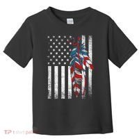 American Flag - Native Feather Month Indigenous Funny Gift Toddler T-Shirt thumb 0