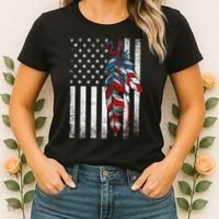 American Flag - Native Feather Month Indigenous Funny Gift Women's T-Shirt thumb 2