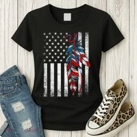 American Flag - Native Feather Month Indigenous Funny Gift Women's T-Shirt thumb 3