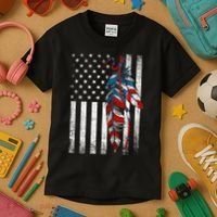 American Flag - Native Feather Month Indigenous Funny Gift Kids T-Shirt thumb 3