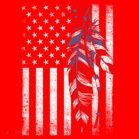 American Flag - Native Feather Month Indigenous Funny Gift Santa Hat thumb 1