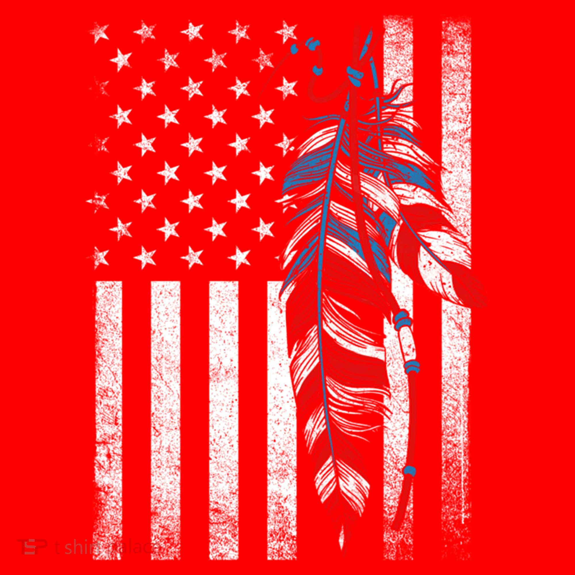 American Flag - Native Feather Month Indigenous Funny Gift Santa Hat