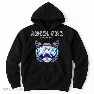 Angel Fire New Mexico Funny Cat Ski Googles Hoodie