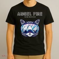 Angel Fire New Mexico Funny Cat Ski Googles T-Shirt thumb 3