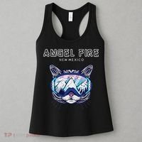 Angel Fire New Mexico Funny Cat Ski Googles Women's Tank Top thumb 3