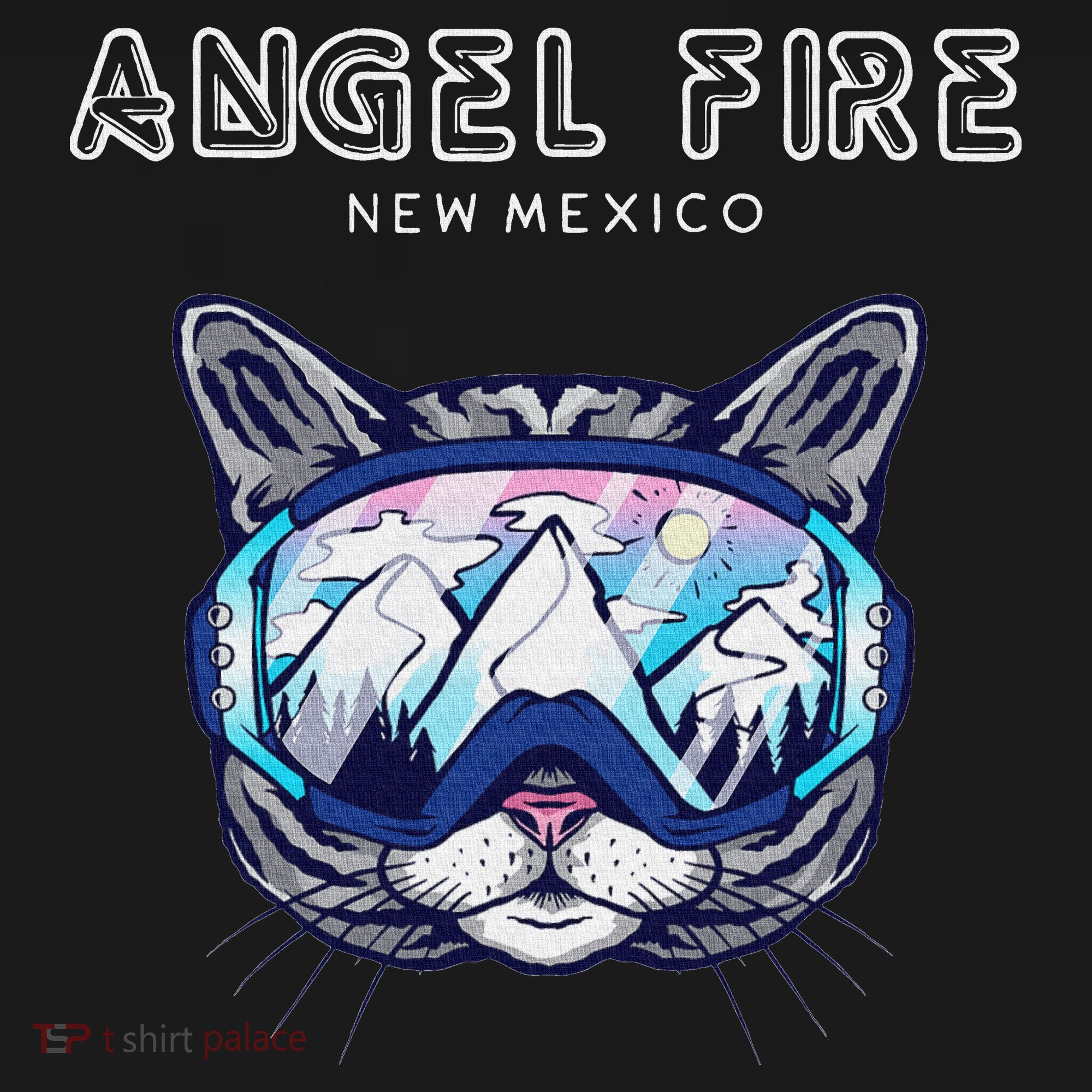 Angel Fire New Mexico Funny Cat Ski Googles Women's Tank Top