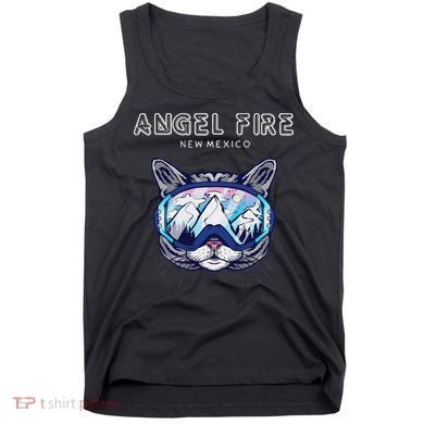 Angel Fire New Mexico Funny Cat Ski Googles Tank Top