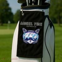 Angel Fire New Mexico Funny Cat Ski Googles Golf Towel thumb 2