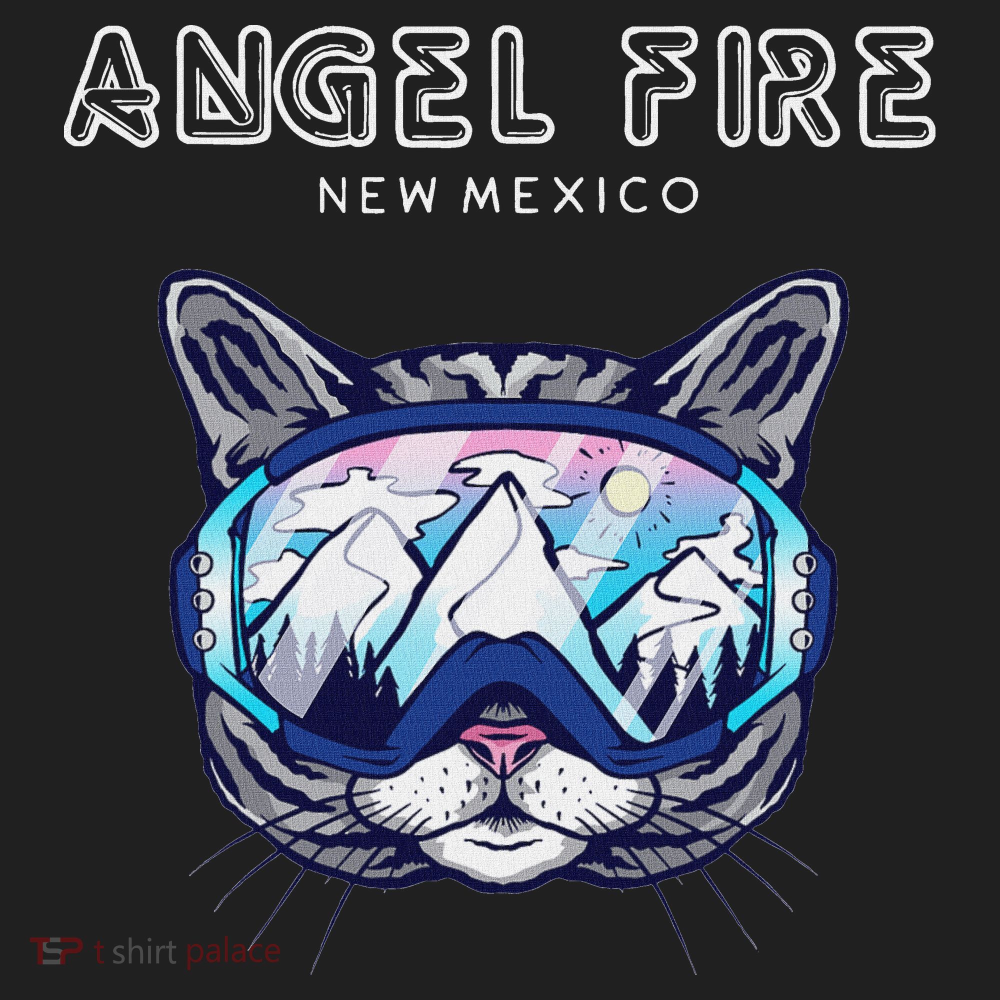 Angel Fire New Mexico Funny Cat Ski Googles Golf Towel