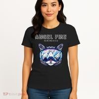 Angel Fire New Mexico Funny Cat Ski Googles Women's T-Shirt thumb 4