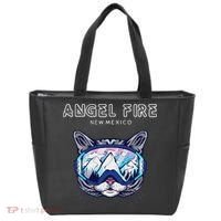 Angel Fire New Mexico Funny Cat Ski Googles Tote Bag thumb 0