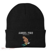 Angel Fire New Mexico Funny Ski Grizzly Bear Meaningful Gift Beanie thumb 0