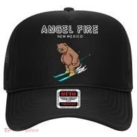 Angel Fire New Mexico Funny Ski Grizzly Bear Meaningful Gift Hat thumb 0