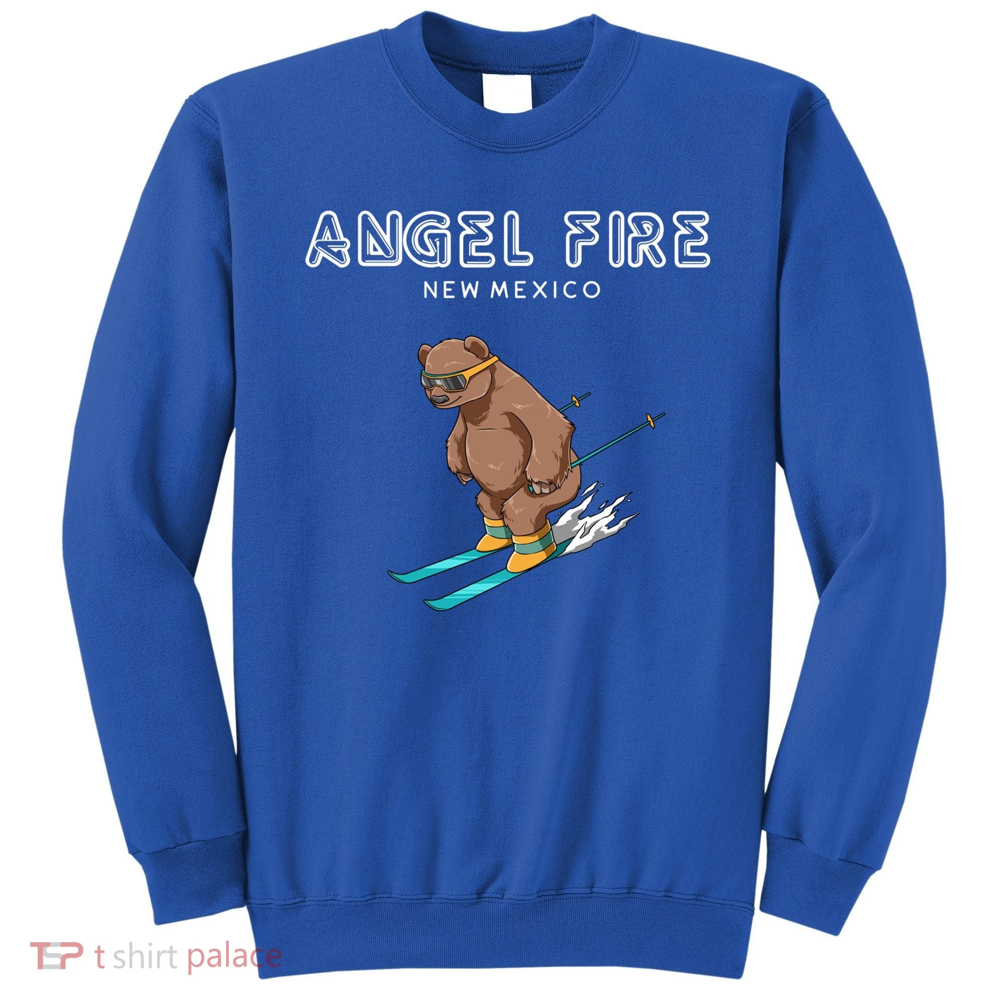 Angel Fire New Mexico Funny Ski Grizzly Bear Meaningful Gift Sweatshirt