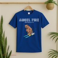 Angel Fire New Mexico Funny Ski Grizzly Bear Meaningful Gift T-Shirt thumb 2