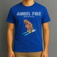 Angel Fire New Mexico Funny Ski Grizzly Bear Meaningful Gift T-Shirt thumb 3