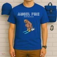 Angel Fire New Mexico Funny Ski Grizzly Bear Meaningful Gift T-Shirt thumb 6