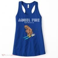 Angel Fire New Mexico Funny Ski Grizzly Bear Meaningful Gift Women's Tank Top thumb 0