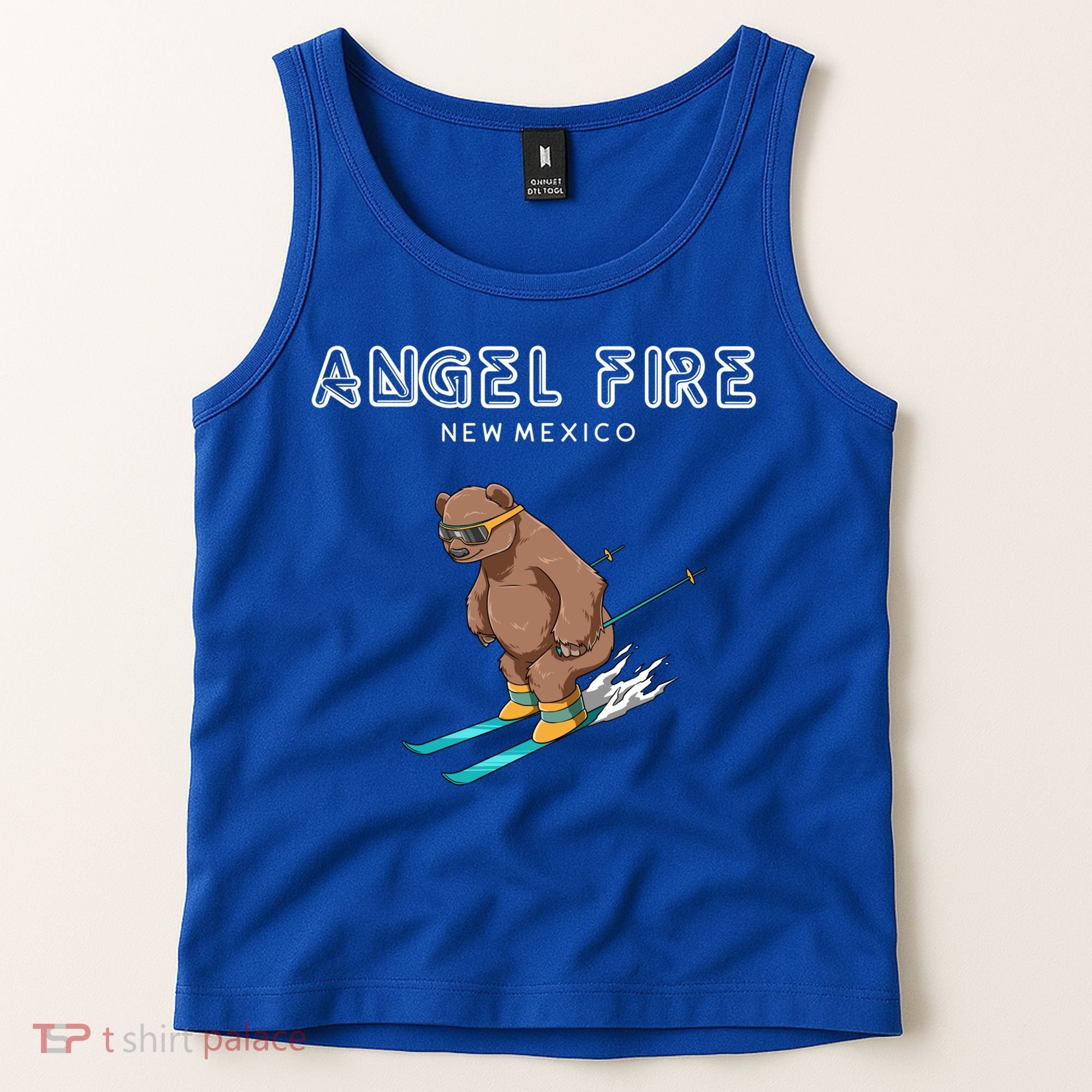 Angel Fire New Mexico Funny Ski Grizzly Bear Meaningful Gift Tank Top