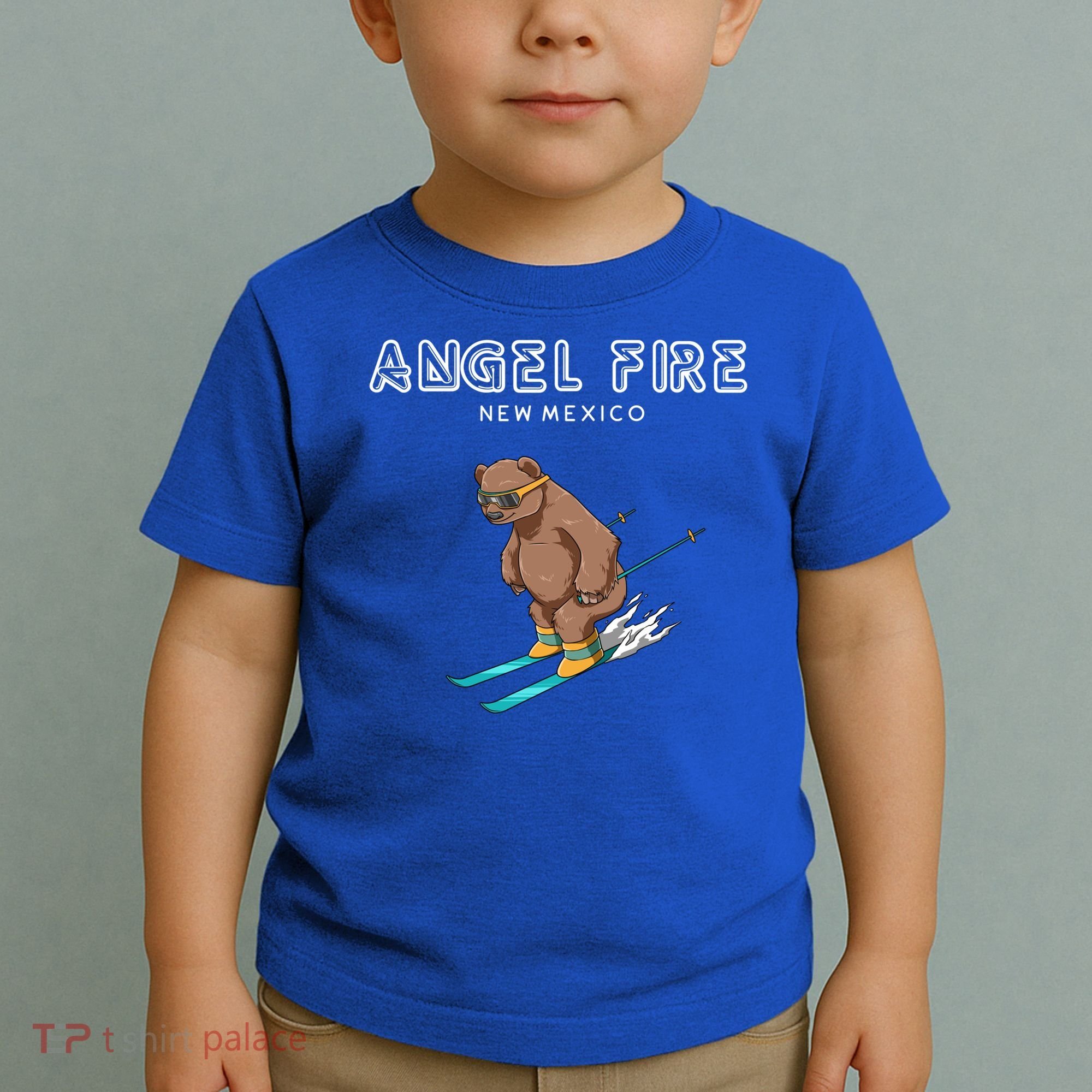 Angel Fire New Mexico Funny Ski Grizzly Bear Meaningful Gift Toddler T-Shirt
