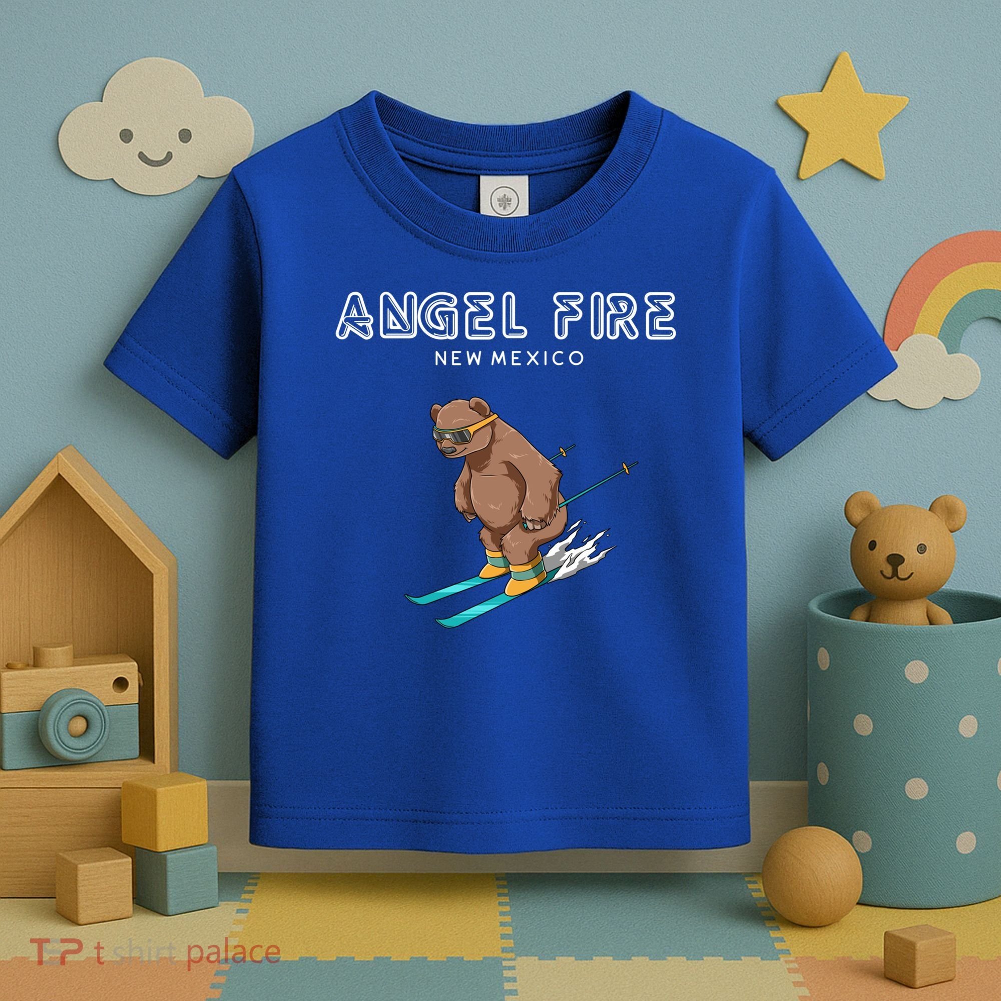 Angel Fire New Mexico Funny Ski Grizzly Bear Meaningful Gift Toddler T-Shirt