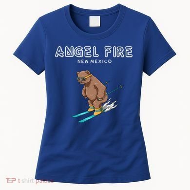 Angel Fire New Mexico Funny Ski Grizzly Bear Meaningful Gift Women's T-Shirt