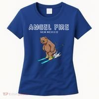 Angel Fire New Mexico Funny Ski Grizzly Bear Meaningful Gift Women's T-Shirt thumb 0