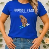 Angel Fire New Mexico Funny Ski Grizzly Bear Meaningful Gift Women's T-Shirt thumb 2