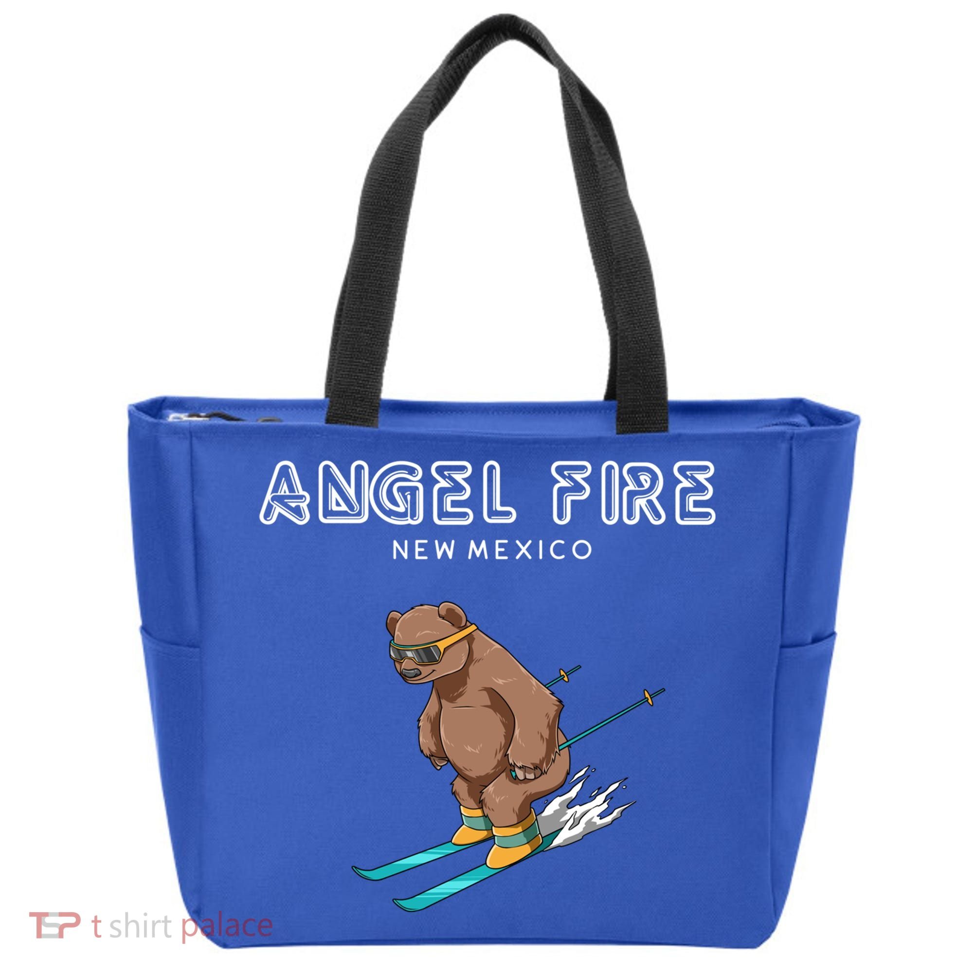 Angel Fire New Mexico Funny Ski Grizzly Bear Meaningful Gift Tote Bag