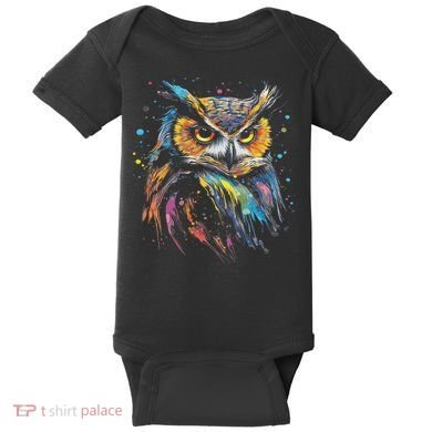 Artwork Fantasy Owl Bird Baby Bodysuit